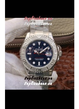 Rolex Yachtmaster Blue Dial 1:1 Swiss Replica Watch 37MM in 904L Steel Casing