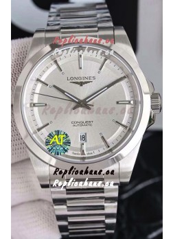 Longines Conquest Automatic Steel Dial Automatic Watch in Steel Casing