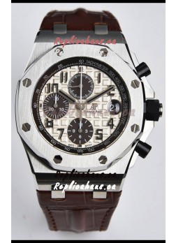 Audemars Piguet Royal Oak Offshore White Dial Chronograph 1:1 Mirror Replica Watch - 904L Steel 