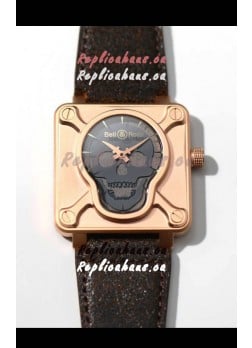 Bell & Ross BR0192 Skull Edition Bronze Casing GREY Skull on Grey Layer Swiss Replica Watch 