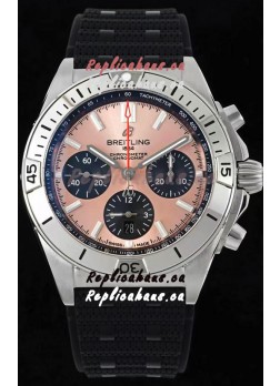 Breitling Chronomat B01 42 Edition Swiss 904L Steel Casing Pink Dial 1:1 Mirror Replica Watch