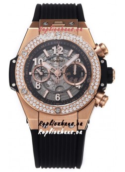 Hublot Big Bang Unico Rose Gold Diamonds Bezel 1:1 Mirror Edition Swiss Replica Watch