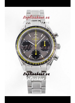 Omega Speedmaster Racing 904L Steel Chronograph 1:1 Mirror Replica in Grey Dial