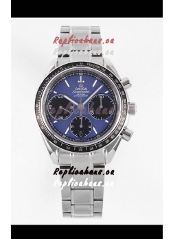 Omega Speedmaster Racing 904L Steel Chronograph 1:1 Mirror Replica in Blue Dial