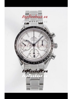 Omega Speedmaster Racing 904L Steel Chronograph 1:1 Mirror Replica in White Dial