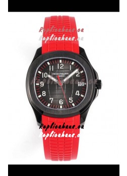 Patek Philippe Aquanaut 5167 Black Venom Edition 1:1 Mirror Replica Watch - Red Strap