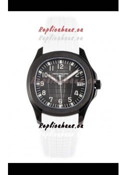 Patek Philippe Aquanaut 5167 Black Venom Edition 1:1 Mirror Replica Watch - White Strap