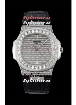 Patek Philippe Nautilus 5711/A Swiss Replica Watch 1:1 Mirror Replica in 904L Steel Diamonds Casing