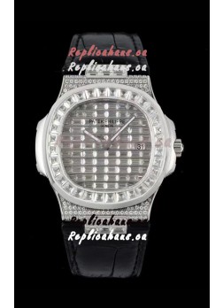 Patek Philippe Nautilus 5711/A Swiss Replica Watch 1:1 Mirror Replica in 904L Steel Diamonds Casing