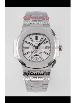 Patek Philippe Nautilus 5980/1A 904L Steel Case in White Dial - 1:1 Mirror Replica