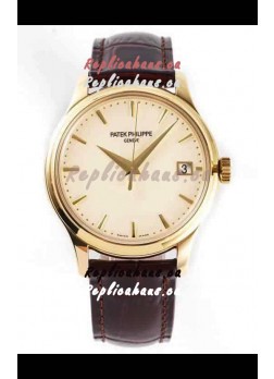 Patek Philippe #Ref 5227J in White Dial 1:1 904L Yellow Gold Casing 904L Steel Swiss Watch 