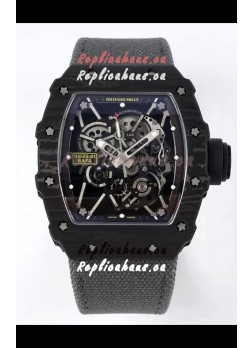 Richard Mille RM35-01 Rafael Nadal Carbon Fiber Casing with Genuine Tourbillon Super Clone Watch 