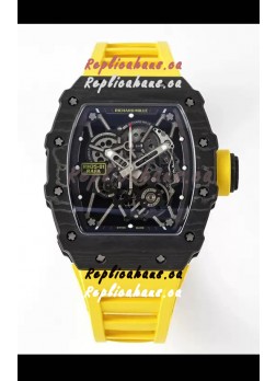 Richard Mille RM35-01 Rafael Nadal Carbon Fiber Casing with Genuine Tourbillon Super Clone Watch 