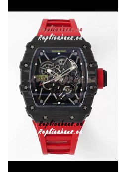 Richard Mille RM35-01 Rafael Nadal Carbon Fiber Casing with Genuine Tourbillon Super Clone Watch 