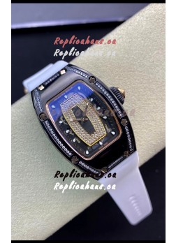 Richard Mille RM-07-01 Diamonds Dial Black Ceramic Ladies 1:1 Swiss Replica Watch 