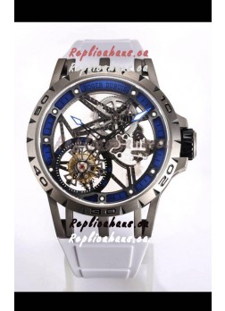 Roger Dubuis Excalibur Spider Flying Tourbillon Skeleton Titanium Casing 45MM  1:1 Mirror Swiss Watch
