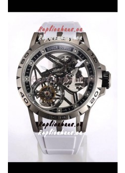 Roger Dubuis Excalibur Spider Flying Tourbillon Skeleton Titanium Casing 45MM  1:1 Mirror Swiss Watch
