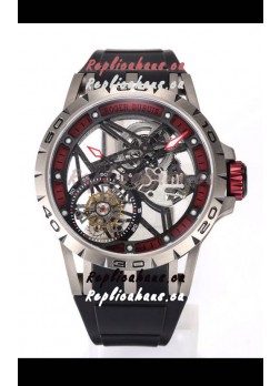 Roger Dubuis Excalibur Spider Flying Tourbillon Skeleton Titanium Casing 45MM  1:1 Mirror Swiss Watch