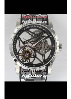 Roger Dubuis Excalibur Spider Flying Tourbillon Skeleton Steel Casing 42MM  1:1 Mirror Swiss Watch