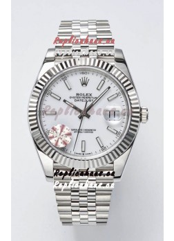Rolex Datejust Cal.3235 Movement Swiss Watch 1:1 Mirror Replica 904L Steel 41MM - White Dial 