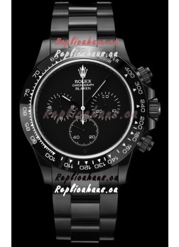 Rolex Daytona Blaken 1:1 Swiss Mirror Replica Black Dial Cal.4130 Movement (WITH BOX) 