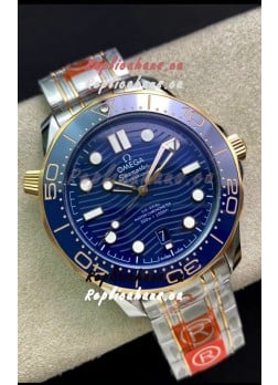 Omega Seamaster 300M Co-Axial Master Chronometer Blue Dial Two Tone Casing 1:1 Mirror Replica