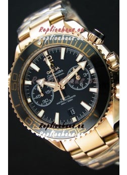 Omega Seamaster Planet Ocean 600M Chronograph 1:1 Mirror Replica Pink Gold Watch 