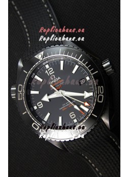 Omega Seamaster Planet Ocean Deep Black GMT 45.5MM 1:1 Mirror Replica Watch 