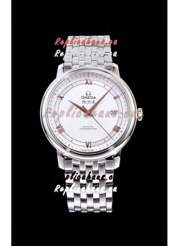Omega De Ville Prestige Co-Axial 36.8MM White Dial 1:1 Swiss Mirror Replica Watch 