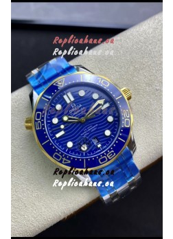 Omega Seamaster 300M Co-Axial Master Chronometer Blue Dial Two Tone Casing 1:1 Mirror Replica