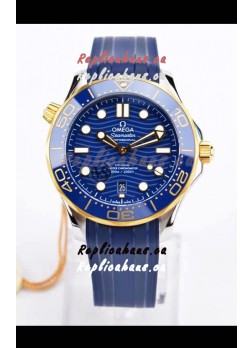 Omega Seamaster 300M Co-Axial Master Chronometer Blue Dial Two Tone Casing 1:1 Mirror Replica
