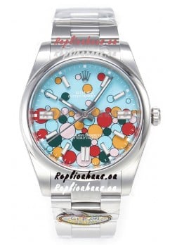 Rolex Oyster Perpetual Super Clone REF# 124300 Celebration Dial in 41MM ETA 3230 Replica Watch 