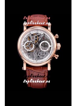 Patek Philippe Complications Skeleton Chronograph Watch in Rose Gold 