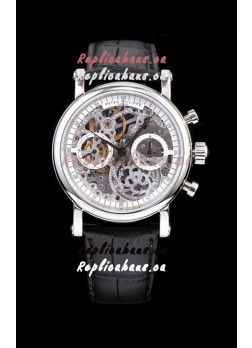 Patek Philippe Complications Skeleton Chronograph Watch in 904L Steel Case