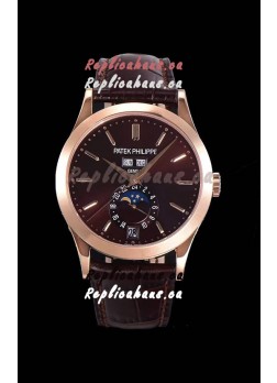 Patek Philippe Annual Calendar 5396R-012 Complications Swiss Replica Watch in Brown Dial 