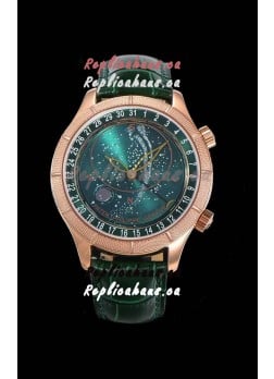 Patek Philippe 6102R Grand Compilations Handwind Swiss Replica Watch - Rugged Bezel Green Dial