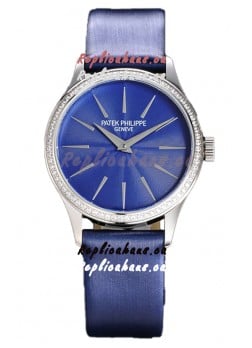 Patek Philippe Calatrava 4997 Ladies Steel Case Blue Dial with Swiss Automatic Movement Watch