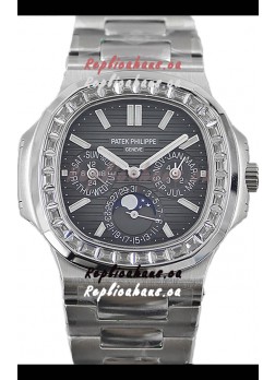 Patek Philippe Nautilus 5740 Perpetual Calendar Stainless Steel Grey Dial Swiss Replica Watch 