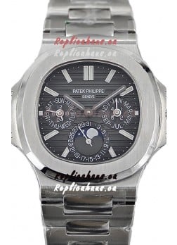 Patek Philippe Nautilus 5740 Perpetual Calendar Stainless Steel Grey Dial Swiss Replica Watch 