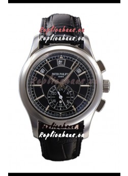 Patek Philippe 5205 Complications Moonphase Black Dial 1:1 Mirror Swiss Replica Watch