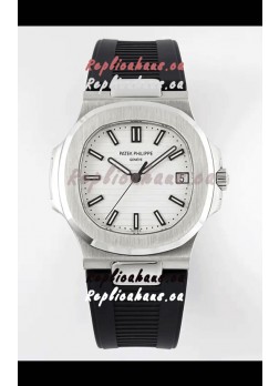 Patek Philippe Nautilus 5711/1A-011 1:1 Mirror Swiss Replica Watch in White Dial 904L Steel