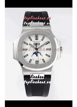 Patek Philippe Nautilus 5726A 1:1 Mirror Swiss Watch White Dial Rubber Strap