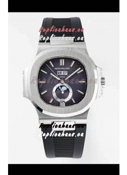Patek Philippe Nautilus 5726A 1:1 Mirror Swiss Watch Blue Dial Rubber Strap