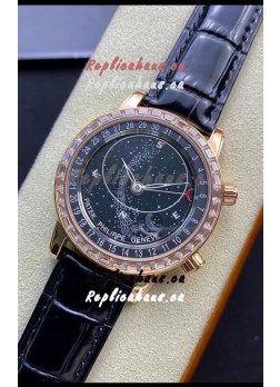 Patek Philippe 6104R Grand Compilations Handwind Swiss Replica Watch - Diamonds Bezel