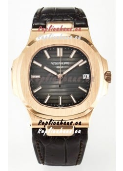 Patek Philippe Super Clone Nautilus 5711R-001 904L Rose Gold Brown Dial 