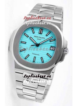 Patek Philippe Nautilus 5711 Tiffany Edition 1:1 Mirror Watch in Green Dial 904L Steel 
