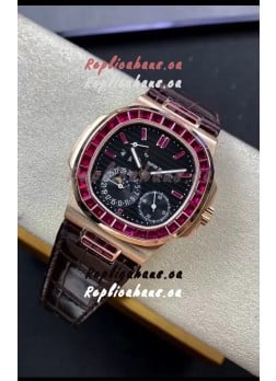 Patek Philippe Nautilus 5724R 1:1 Quality Swiss Replica Watch in Black Dial