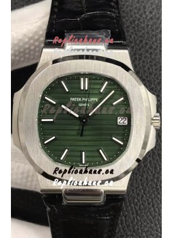 Patek Philippe Nautilus 5711/1A-014 1:1 Mirror Swiss Replica Watch in Green Dial 904L Steel 