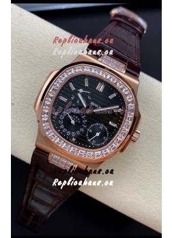 Patek Philippe Nautilus 5712R 1:1 Quality Swiss Replica Watch in Black Dial