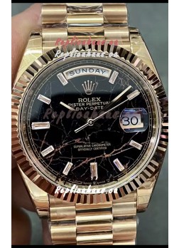 Rolex Day Date Presidential 18K Rose Gold Watch 40MM - Eisenkiesel Dial 1:1 Mirror Quality